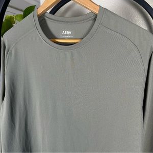 ASRV Mens Green Oversized Long Sleeve Shirt Size M Stretch Casual Gym DSG-0149